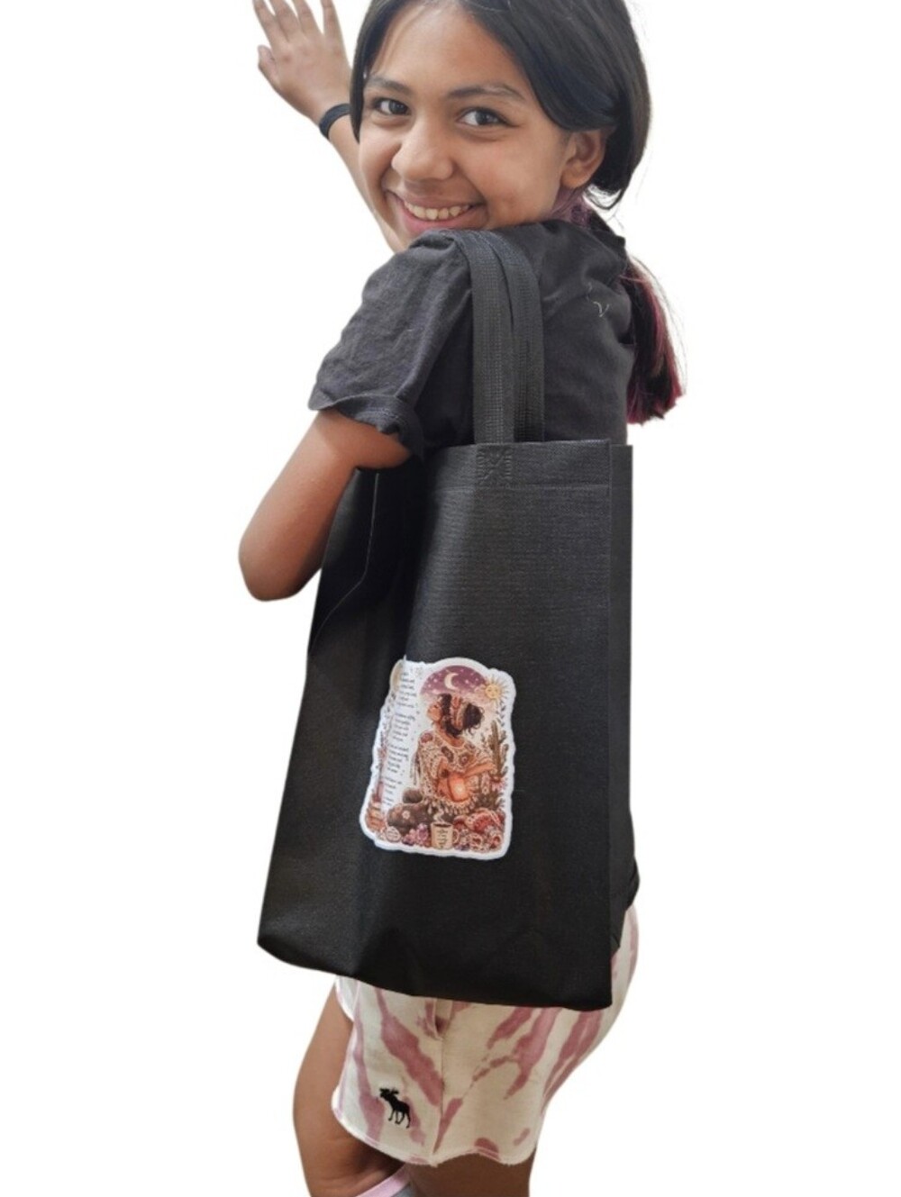 Handmade Boho Poetry Reusable Tote Bag And Sticker Set Chronic Illness Gift NWPP